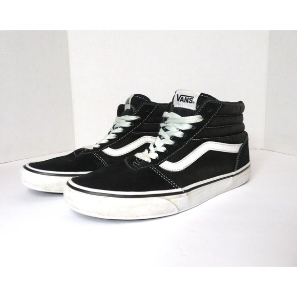 Vans Other - Vans Old Skool SK8-Hi Men's Black White Canvas Shoes Mid Top Sneakers - Size 7.5